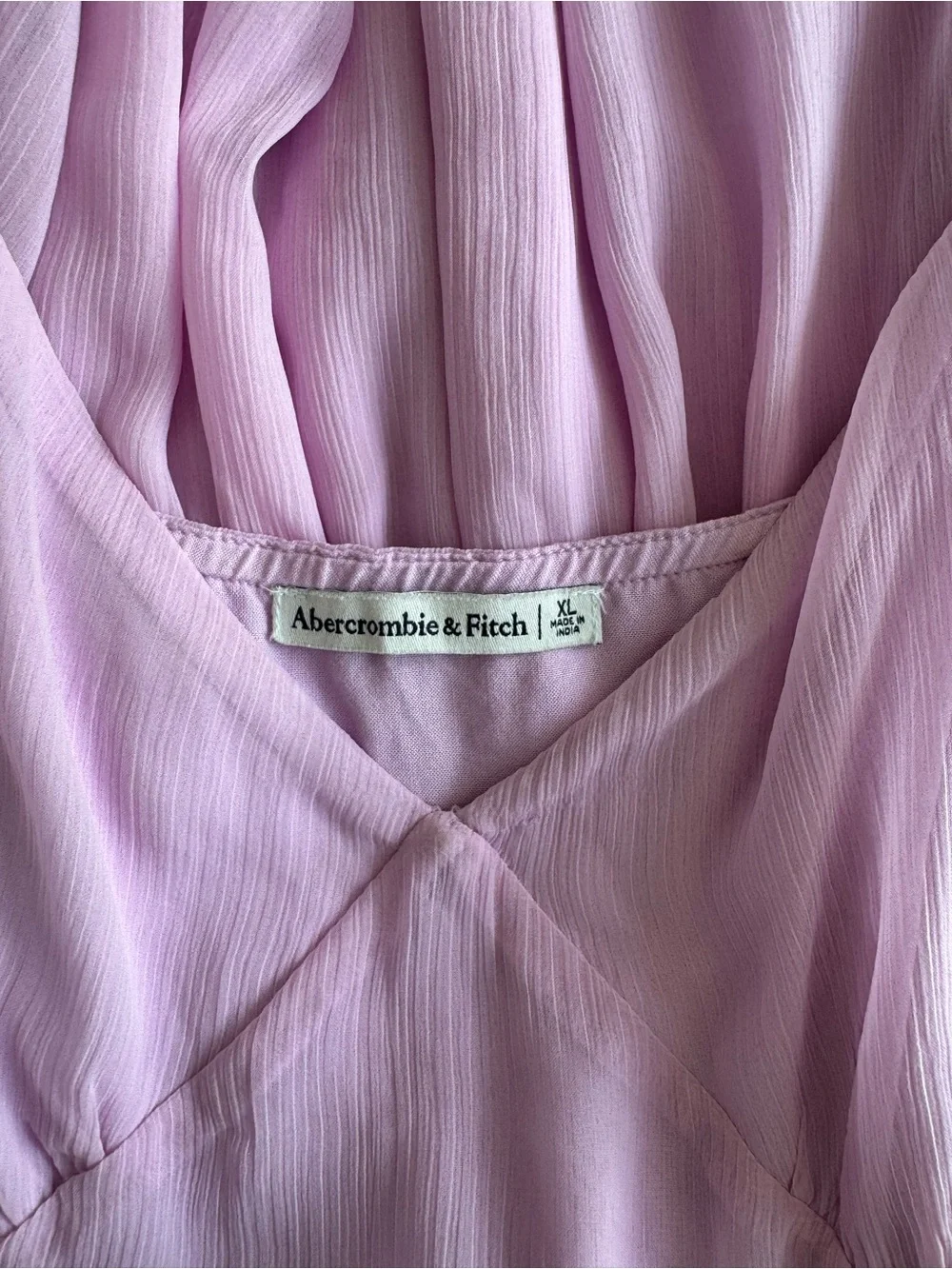Abercrombie & Fitch Lilac V-Neck Ruffle Dress - Picture 3 of 3